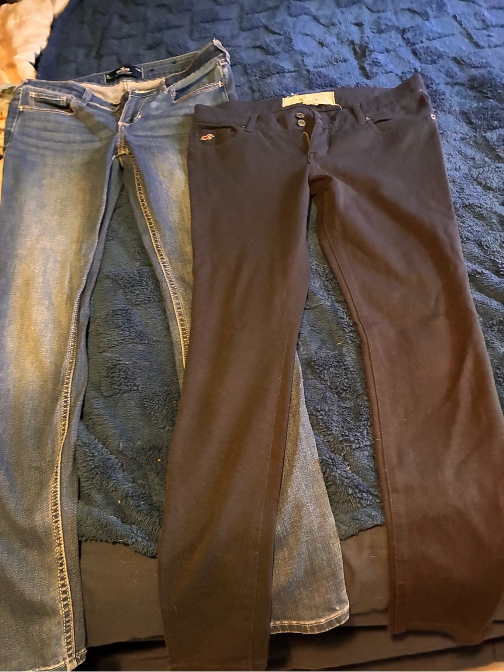 Hollister Women's Dark Black Skinny Jeans